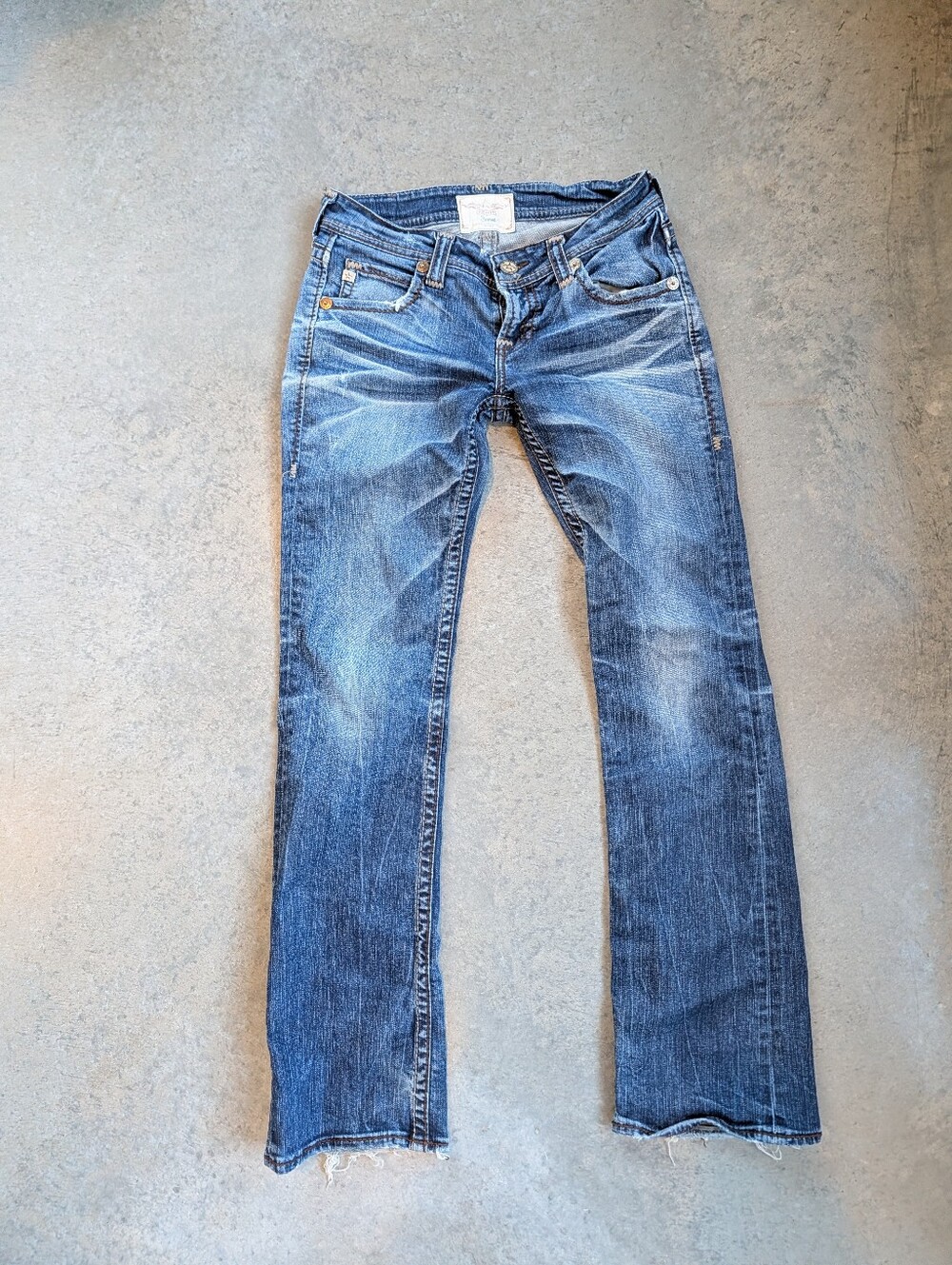 Y2K Big Star Sophie Low Rise Embellished Pockets Denim Jeans 28L - Picture 2 of 12
